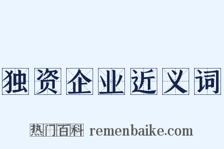 独资企业近义词是什么意思的图片